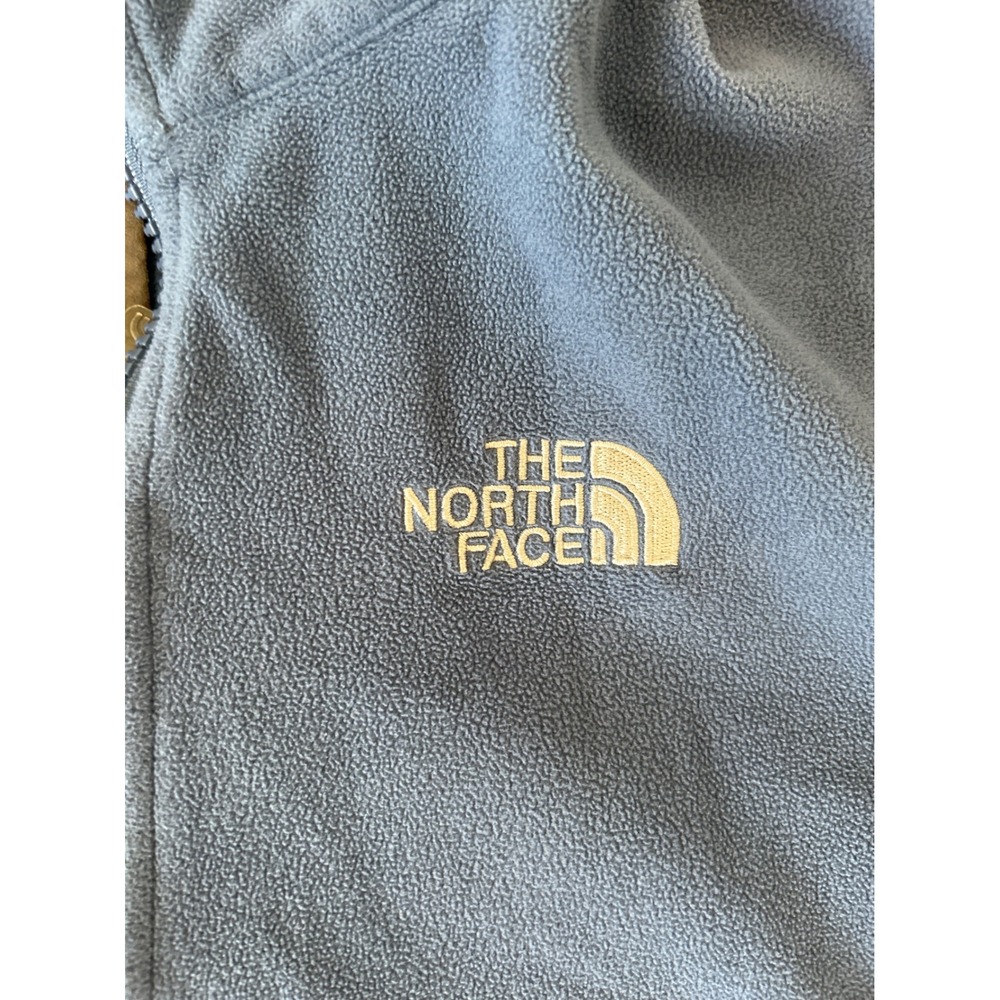 The North Face Mens Full Zip Fleece Jacket Blue Two Tone Mock Neck Medium - Picture 2 of 13